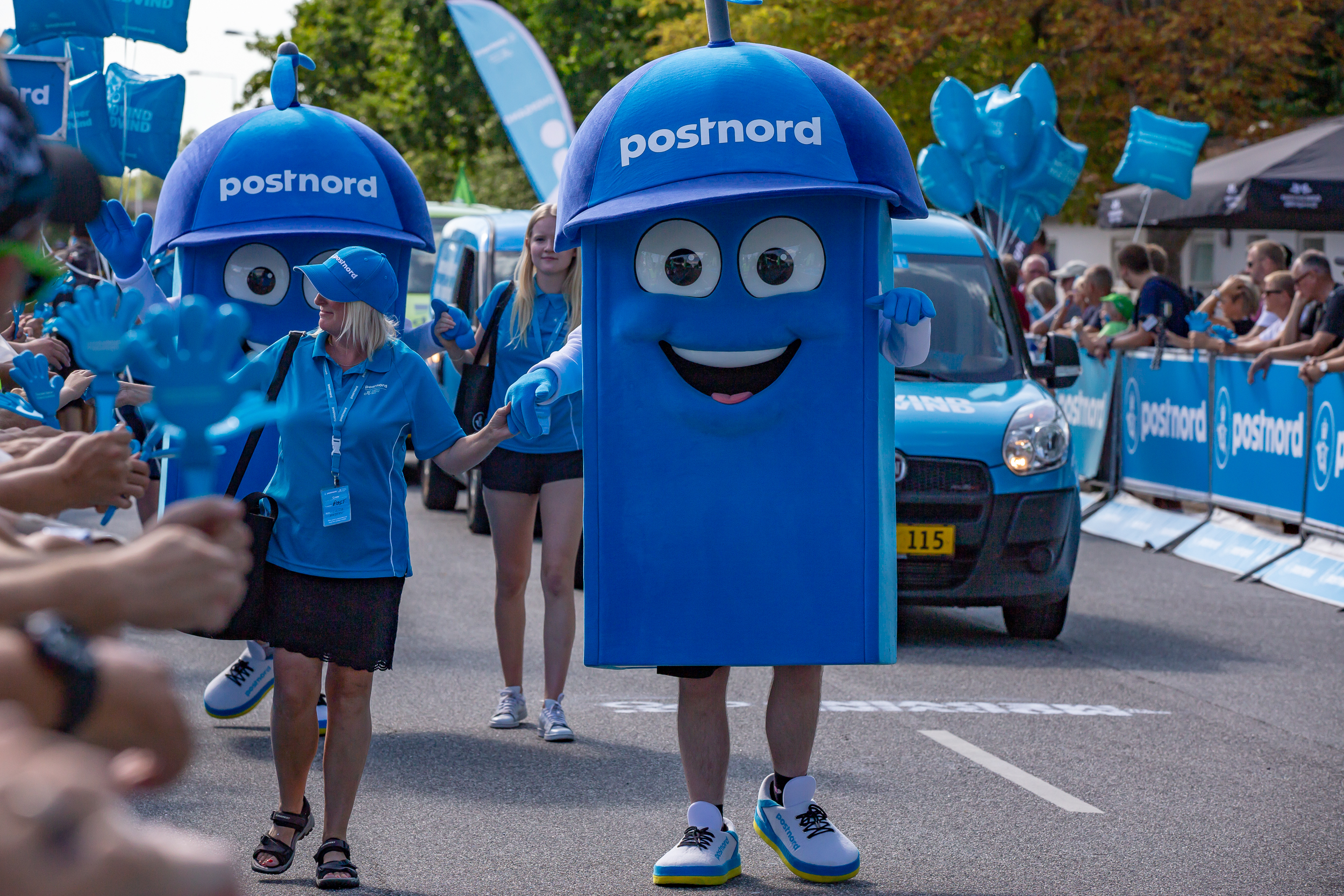 PostNord mascot at PostNord Danmark Rundt 2018