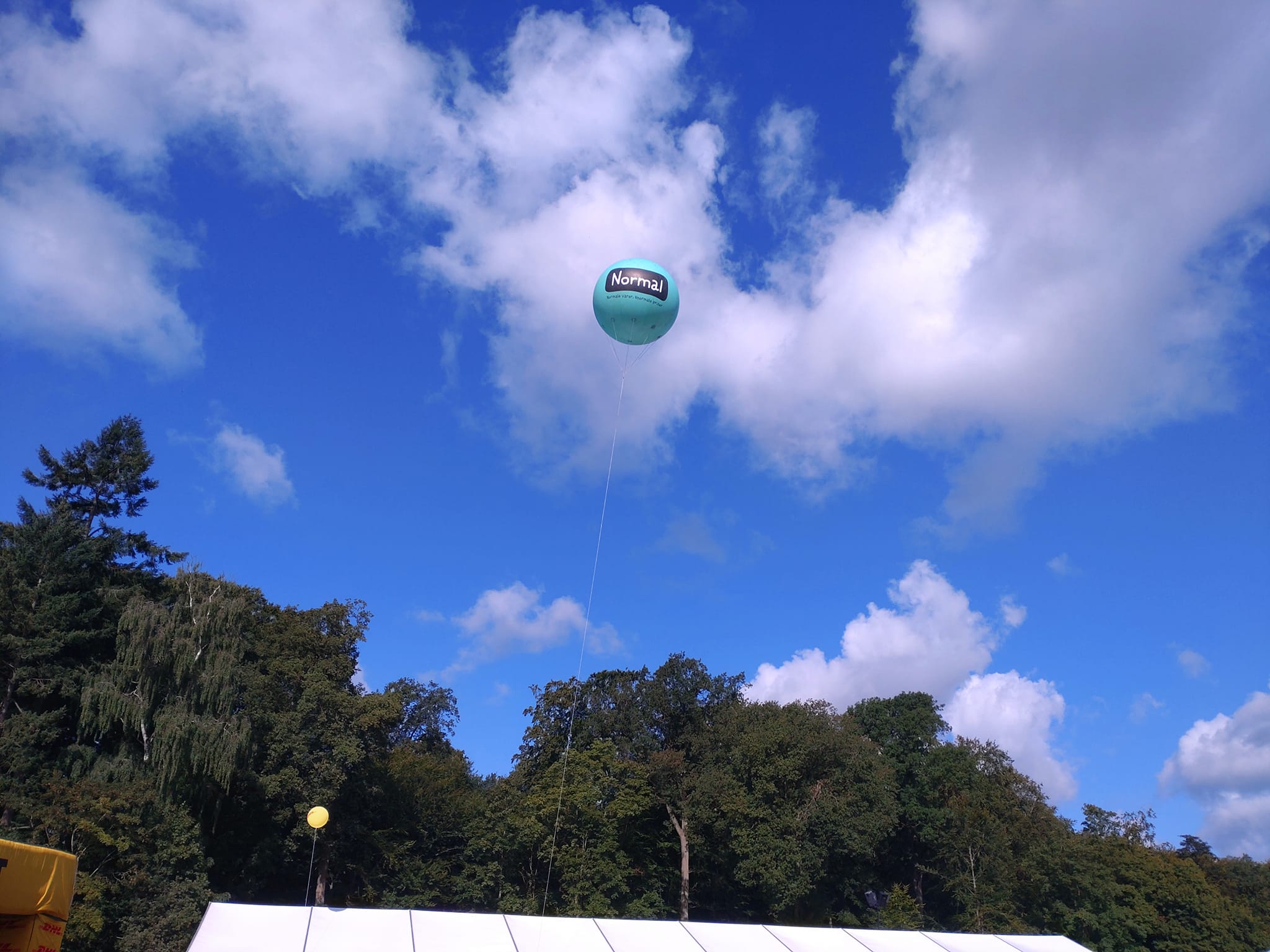 Huge advertising balloon