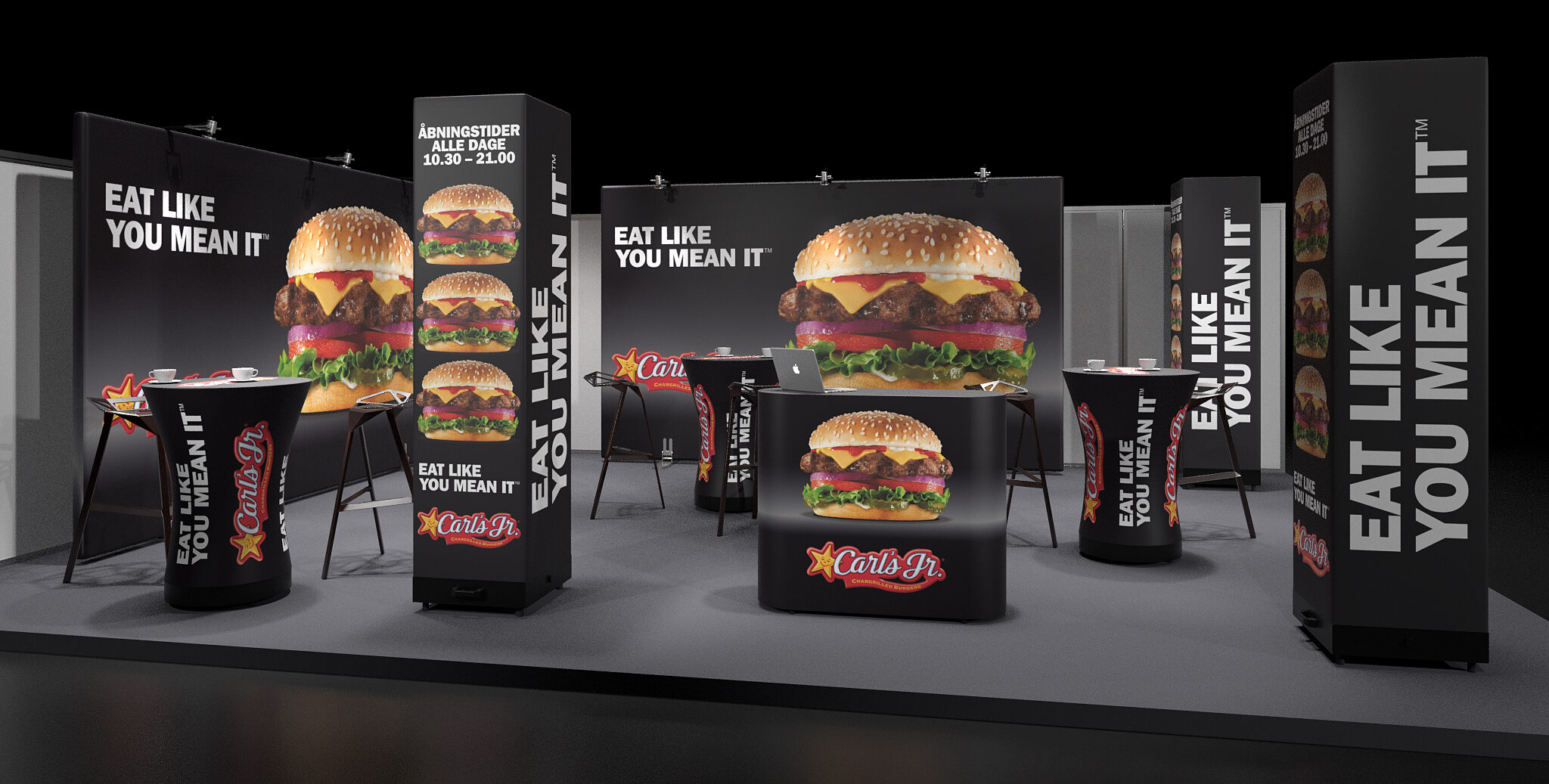 Create your own exhibition stand with logo and custom design